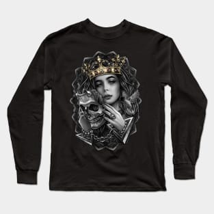 Winya No. 166  Beauty and the demon mask Long Sleeve T-Shirt